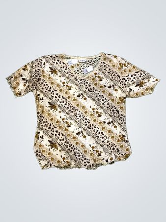X-Mail Damen T-Shirt mit kurzem Arm und V-Ausschnitt