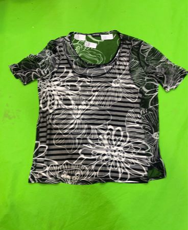 Gerry Weber Edition geblümtes, gestreiftes transparentes Oberteil
