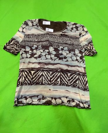 Damen-Top mit kurzem Arm und Print