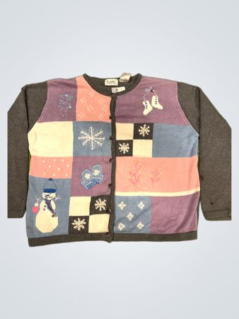 tabi INTERNATIONAL Damen Winterliches Patchwork-Strickjäckchen