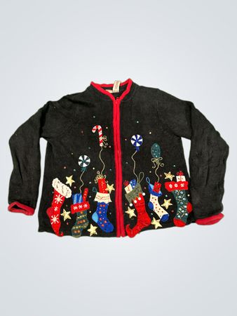 Shaver Lake authentische Weihnachtsstrumpf-Strickjacke
