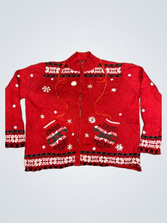 Studio Joy Roter Weihnachts-Pullover