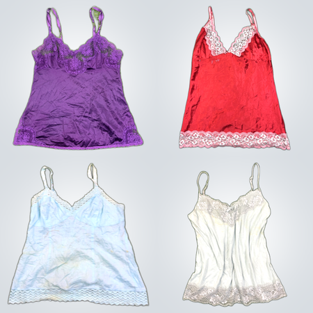 5-Pack Lace Trim Camisoles Multi-Color