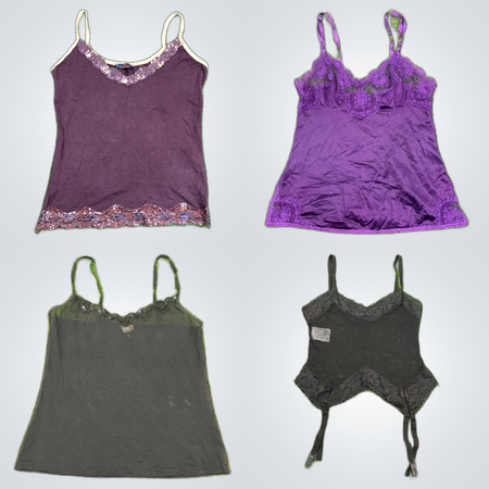 Y2K Vintage Lace Trim Camisoles