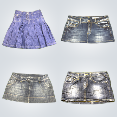 Denim mini skirt