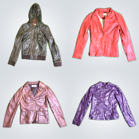 Ensemble de vestes en cuir - 7 pièces Rosarosam Blivener MOTO GEAR IKKS Mix Lot