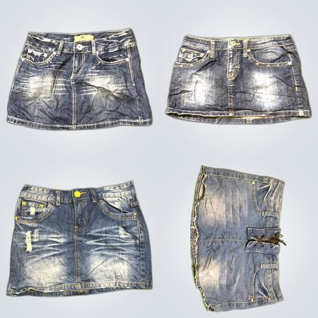 Y2K Denim Mini Skirts