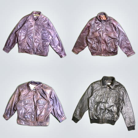 Leather Jacket Bundle - 7 Pc Reserve Casual Club Adventure Bound Mix Lot