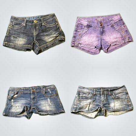 Y2K Distressed Denim Shorts