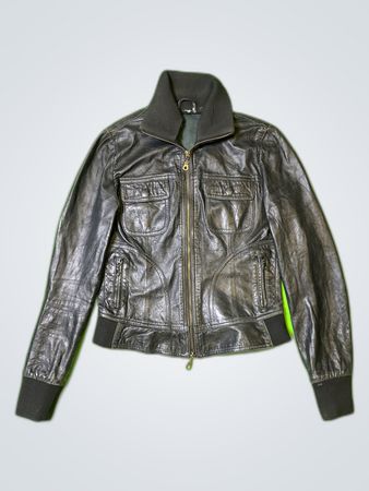 Unbranded schwarze Lederjacke