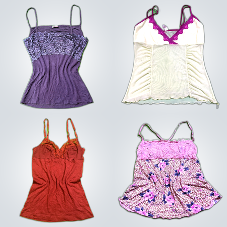 Y2K Lace Trim Camisoles