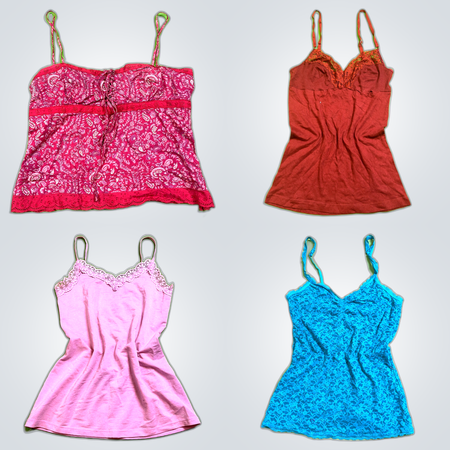 Y2K Lace Trim Camisoles