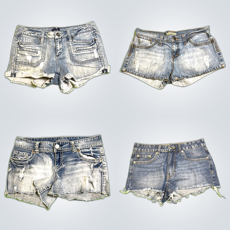 Y2K Distressed Denim Shorts