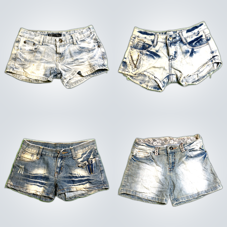 Y2K Distressed Denim Shorts