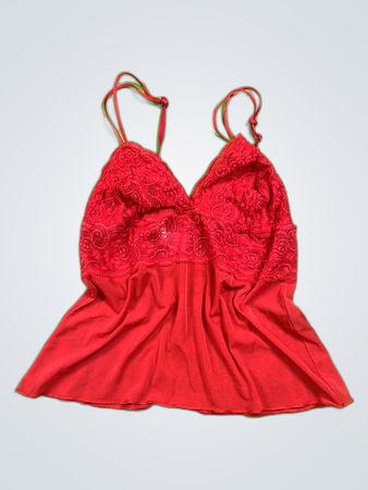Red Lace Trim Camisole
