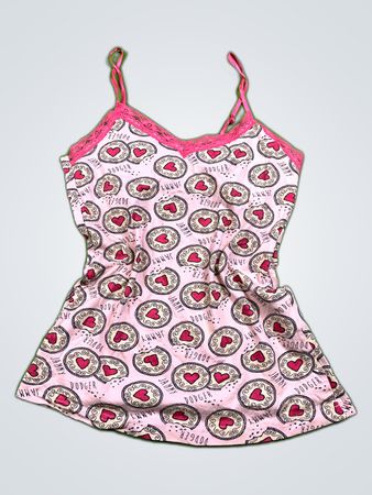 Pink Heart Patterned Cami