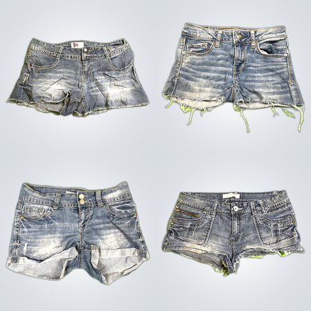 Y2K Denim Micro Mini Shorts
