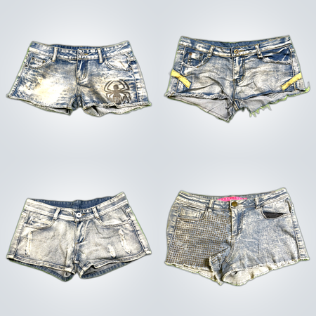 Y2K Britney Era Denim Micro Mini Shorts