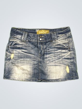 Stella Level Denim Mini Skirt