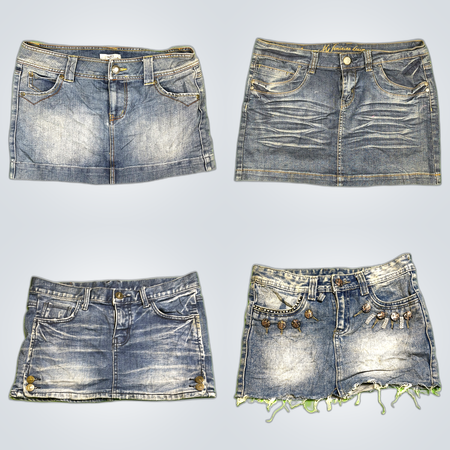 Y2K Britney Girl Era Denim Micro Mini Skirts