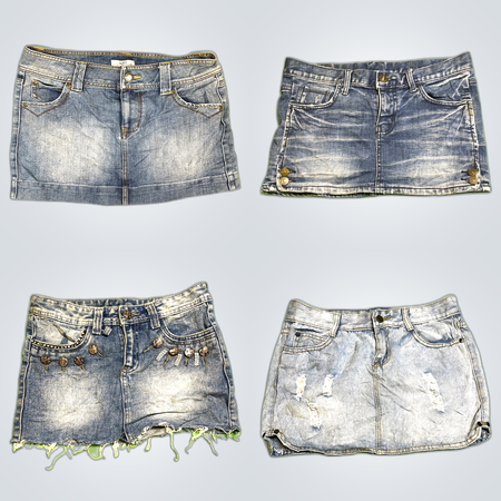 Y2K Britney Girl Era Denim Micro Mini Skirts