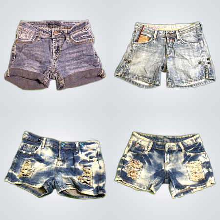 Distressed Denim Shorts Bundle
