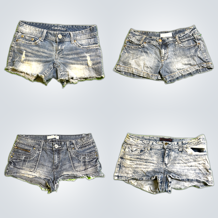 Y2K Britney Era Denim Micro Mini Shorts