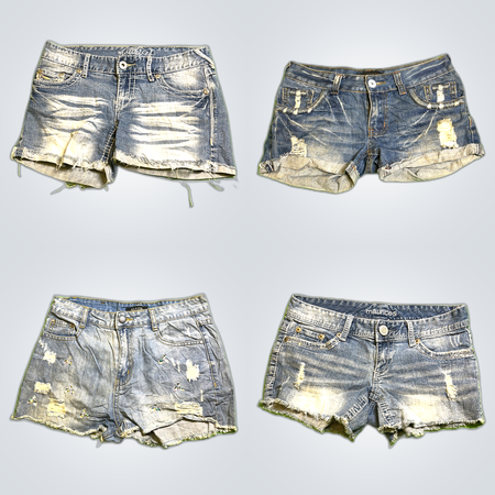 Y2K Denim Micro Mini Shorts