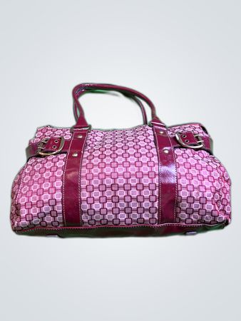 Retrosthetic Maroon Geometric Tote Handbag