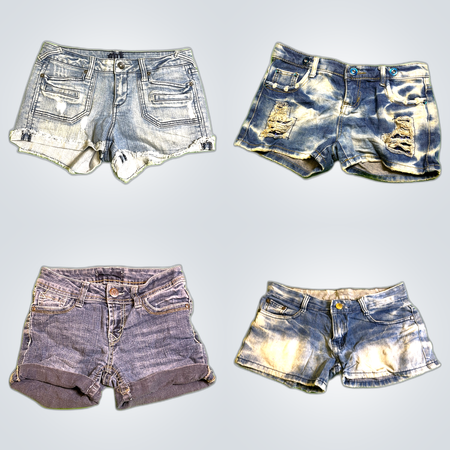 Distressed Denim Shorts Bundle