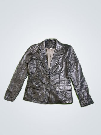 Tristan Black Leather Blazer Jacket