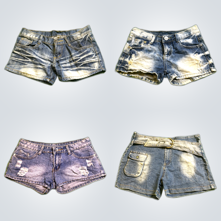Distressed Denim Shorts Bundle