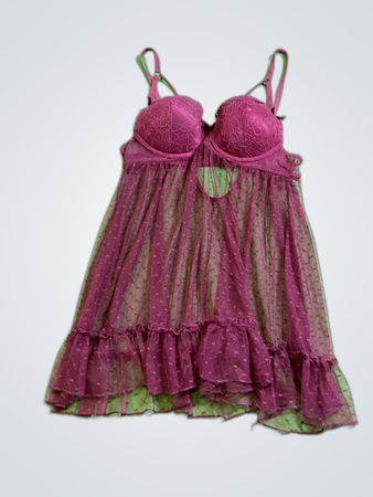 Unbranded Burgundy Lace Slip Dress