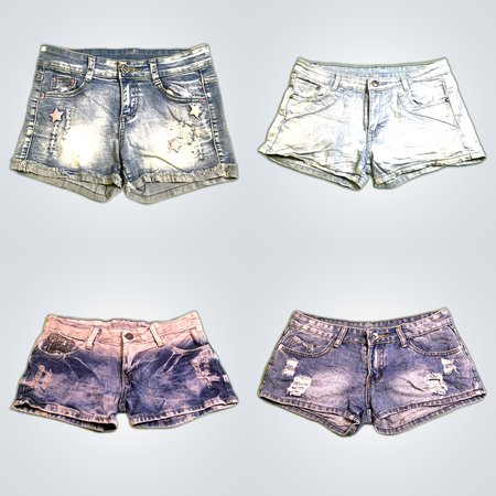 Distressed Denim Shorts Bundle