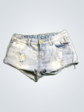 Distressed Denim Shorts