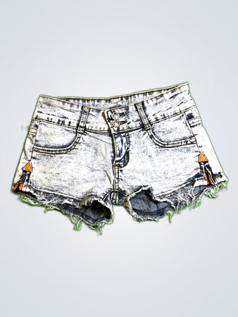 Distressed Denim Shorts