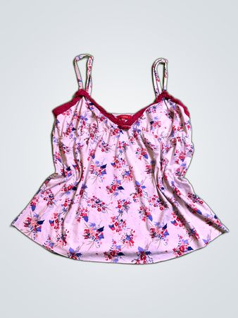 Tissia Printed Lace Trim Camisole