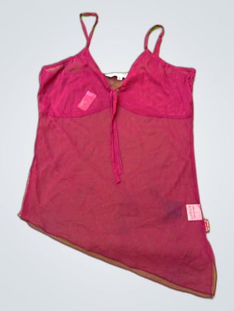 Blind Date Pink Sheer Camisole Top