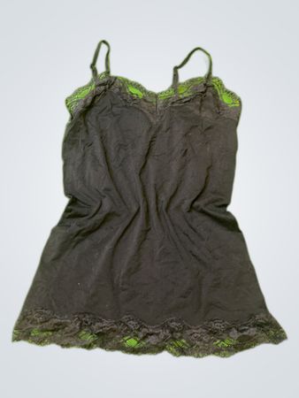 Black Lace Trim Chemise