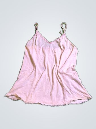 Lace Trim Pink Camisole Top