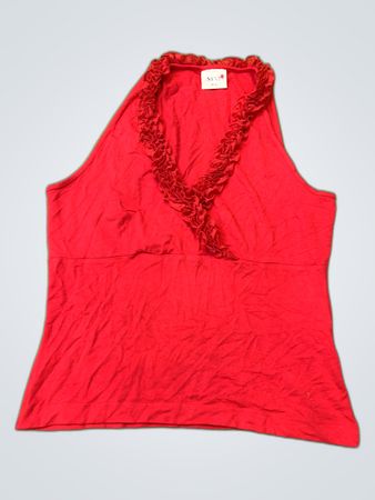 Next Red Ruffle Blouse