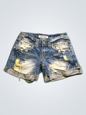 Distressed Denim Shorts