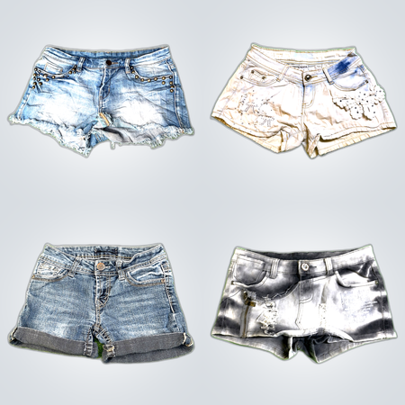 Distressed Denim Shorts Bundle