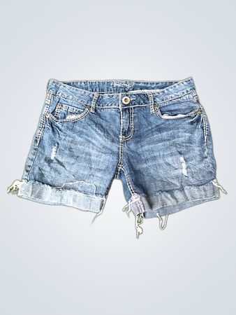 Amethyst Distressed Denim Shorts