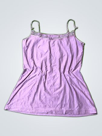 Unbranded Purple Striped Lace Trim Camisole