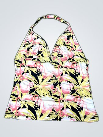 Floral Print Halter Tank Top
