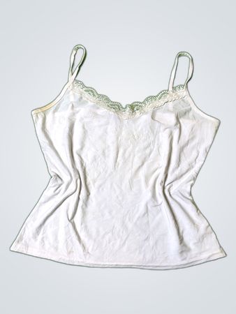 Mercader by VenI Women's White Lace Trim Camisole