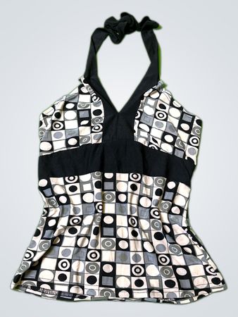 Max Blue Printed Halter Top