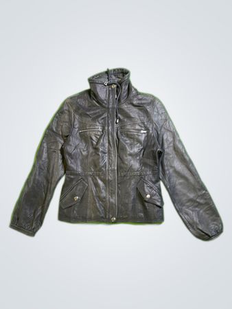 a.n.a. Leather Hooded Jacket