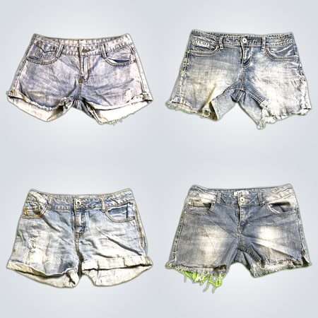 Distressed Denim Shorts Bundle